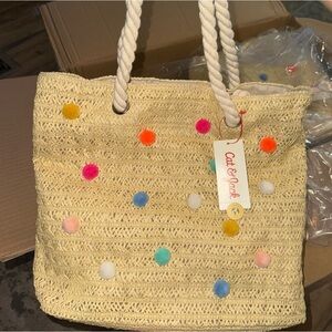 Cat & Jack Pom Pom tote. Adult or child size!